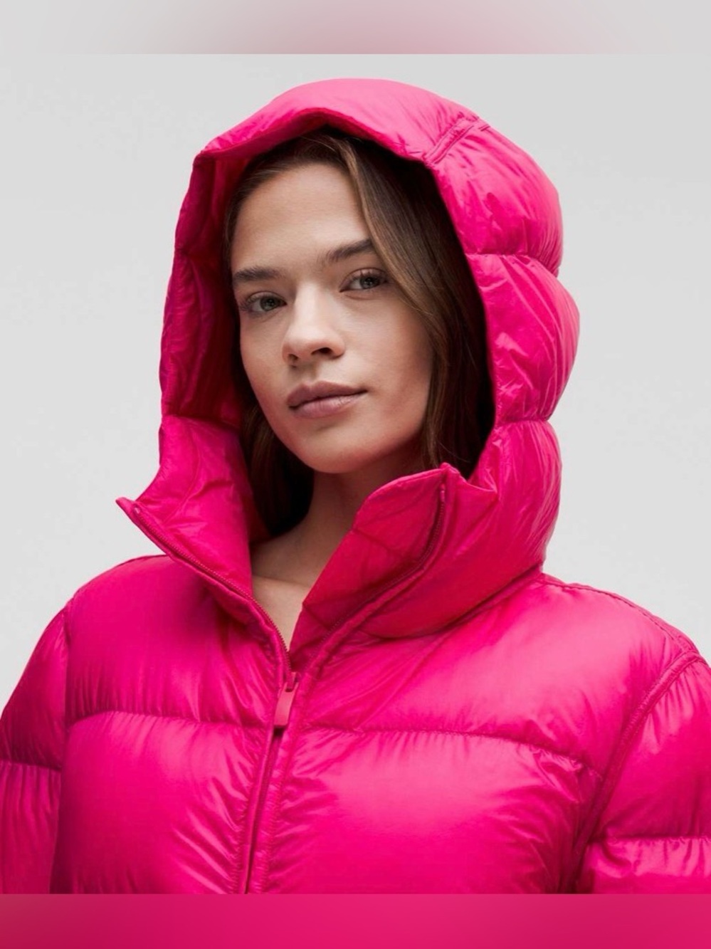 NWOT New Lululemon Featherweight 900-Down-Fill Long Puffer Jacket Passionate - Picture 5 of 11